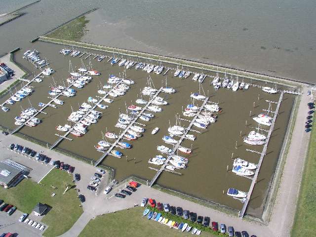 Der Hafen von oben